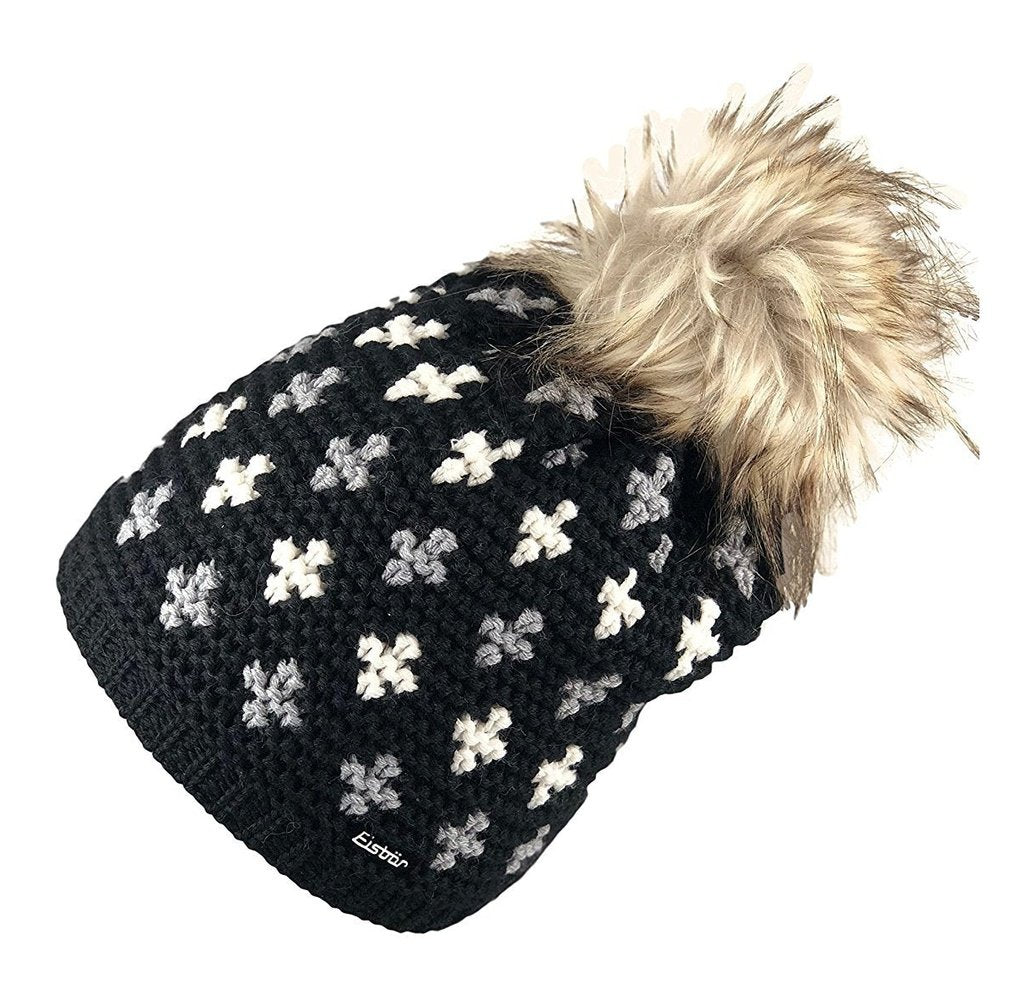 Eisbär Mütze Fede Lux Pompon schwarz-Eisbär-hutwelt
