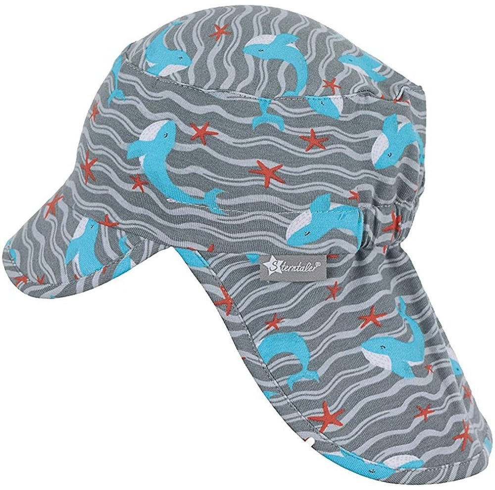 Sterntaler Schirmmütze Delfin mit Nackenschutz UV-30+-hutwelt